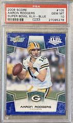 Aaron Rodgers [Super Bowl XLIII Blue] #105 Football Cards 2008 Panini Score Prices