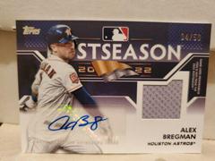 Alex Bregman Baseball Cards 2023 Topps Postseason Performance Autograph Relics Prices