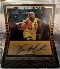 Khris Middleton [Orange] #GA-KMD Basketball Cards 2018 Panini Obsidian Galaxy Autographs Prices
