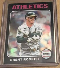Brent Rooker [Black Refractor] #145 Baseball Cards 2024 Topps Heritage Chrome Prices