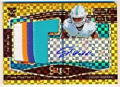 Jaylen Waddle [Gold Jersey Number] #PS-JWA Football Cards 2021 Panini Select Prime Selections Signatures Prices