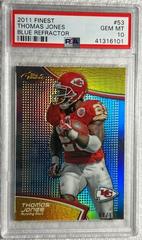 Thomas Jones [Blue Refractor] #53 Football Cards 2011 Topps Finest Prices