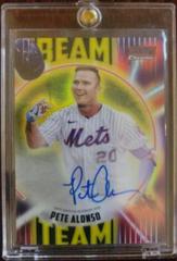 Pete Alonso [Red] Baseball Cards 2022 Stadium Club Chrome Beam Team Autographs Prices