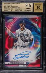 Julio Rodriguez [Red Flare] #CCA-JRO Baseball Cards 2022 Topps Cosmic Chrome Autographs Prices