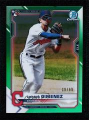 Andres Gimenez [Green Refractor] #12 Baseball Cards 2021 Bowman Chrome Prices