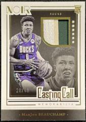 MarJon Beauchamp [Prime] #CCM-MJB Basketball Cards 2022 Panini Noir Casting Call Memorabilia Prices