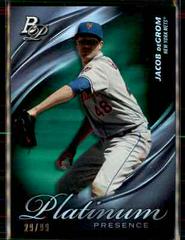Jacob deGrom [Green] Baseball Cards 2019 Bowman Platinum Presence Prices