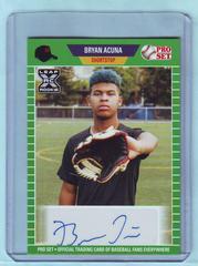 Bryan Acuna [Green] Baseball Cards 2021 Pro Set Autographs Prices