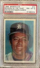 Rookies of the Year [Davis, Whitaker, Carew] #74 Baseball Cards 1986 Sportflics Prices