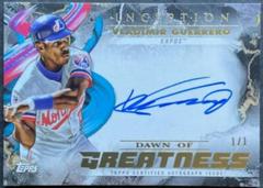 Vladimir Guerrero [Inception] #IDG-VG Baseball Cards 2023 Topps Inception Dawn of Greatness Autographs Prices
