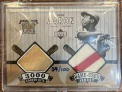 Hank Aaron [Jersey, Bat] Baseball Cards 2000 Upper Deck Piece of History 3000 Hit Club Prices