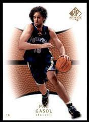 Pau Gasol Basketball Cards 2007 SP Authentic Prices