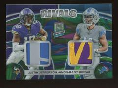 Justin Jefferson / Amon-Ra St. Brown [Marble Neon] #10 Football Cards 2023 Panini Spectra Rivals Prices