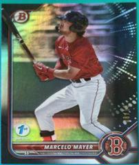 Marcelo Mayer [Black Foil] #BPPF-126 Baseball Cards 2022 Bowman 1st Edition Prices