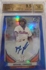 Maikel Franco [Chrome Blue Refractor] #MF Baseball Cards 2014 Bowman Prospect Autograph Prices