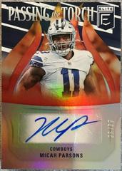 Micah Parsons #PTT-20 Football Cards 2022 Panini Donruss Elite Passing the Torch Signatures Prices
