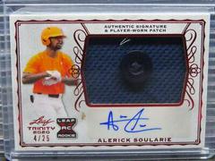 Alerick Soularie [Red] #PA-AS3 Baseball Cards 2020 Leaf Trinity Patch Autographs Prices