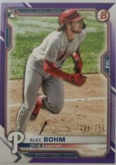Alec Bohm [Purple] #2 Baseball Cards 2021 Bowman Prices