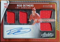 Reid Detmers #TT4S-RD Baseball Cards 2022 Panini Absolute Tools of the Trade 4 Swatch Signatures Prices