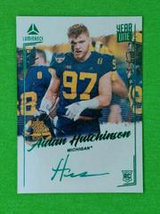 Aidan Hutchinson [Green] #YSV-AHU Football Cards 2022 Panini Luminance Year One Signatures Variations Prices