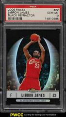 LeBron James [Black Refractor] #22 Basketball Cards 2006 Finest Prices