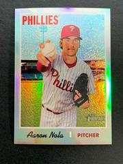 Aaron Nola [Chrome Refractor] #459 Baseball Cards 2019 Topps Heritage Prices
