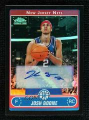 Josh Boone [Black Refractor Autograph] #167 Basketball Cards 2006 Topps Chrome Prices