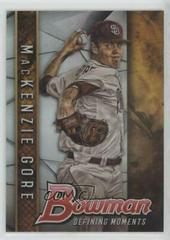 MacKenzie Gore [Refractor] Baseball Cards 2017 Bowman Draft Defining Moments Prices