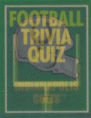 indianapolis Colts #22 Football Cards 1989 Panini Score Trivia Quiz Prices