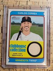 Carlos Correa #CCR-CC Baseball Cards 2023 Topps Heritage Clubhouse Collection Relics High Number Prices
