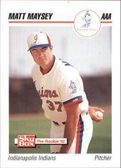 Matt Maysey #92 Baseball Cards 1992 Skybox AAA Prices