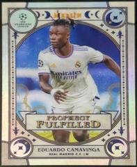 Eduardo Camavinga #PF-12 Soccer Cards 2021 Topps Merlin Chrome UEFA Prophecy Fulfilled Prices