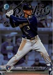 Orlando Arcia [Refractor] Baseball Cards 2017 Bowman Rookie of the Year Favorites Prices