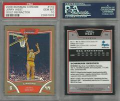 Jerry West [Gold Refractor] Basketball Cards 2008 Bowman Chrome Prices