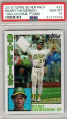 Rickey Henderson Baseball Cards 2019 Topps Silver Pack 1984 Chrome Promo Prices