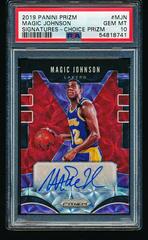 Magic Johnson [Choice Prizm] #MJN Basketball Cards 2019 Panini Prizm Signatures Prices