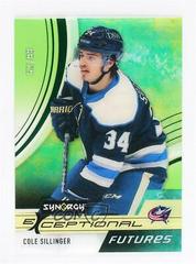 Cole Sillinger [Green] Hockey Cards 2021 Upper Deck Synergy Exceptional Futures Prices