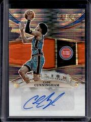 Cade Cunningham [Neon Orange Pulsar] #IFS-CCH Basketball Cards 2022 Panini Select In Flight Signatures Prices