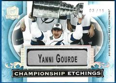 Yanni Gourde #CE-YG Hockey Cards 2020 Upper Deck The Cup Championship Etchings Prices