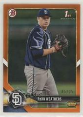 Ryan Weathers [Orange] #BD-182 Baseball Cards 2018 Bowman Draft Prices