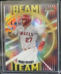 Mike Trout [Gold] #BT-6 Baseball Cards 2022 Stadium Club Chrome Beam Team Prices