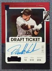 Daulton Varsho [Autograph Draft Red] Baseball Cards 2021 Panini Contenders Prices