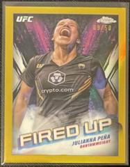 Julianna Pena [Gold Refractor] #FDP-1 Ufc Cards 2024 Topps Chrome UFC Fired Up Prices