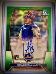 Francisco Alvarez [Green] Baseball Cards 2023 Bowman Chrome Rookie Autographs Prices