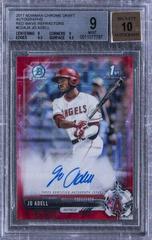 Jo Adell [Red Wave Refractor] Baseball Cards 2017 Bowman Draft Chrome Picks Autographs Prices