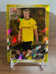 Erling Haaland [SP Yellow] Soccer Cards 2020 Topps Chrome UEFA Champions League Sapphire Prices
