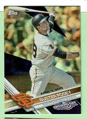 Buster Posey [Purple Foil] #200 Baseball Cards 2017 Topps Opening Day Prices