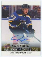Jake Neighbours [Autograph] Hockey Cards 2021 Upper Deck Credentials Rookie Arrivals Prices