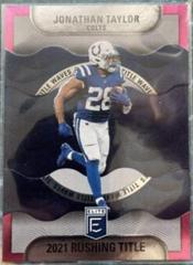 Jonathan Taylor [Pink] #TW4 Football Cards 2022 Panini Donruss Elite Title Waves Prices