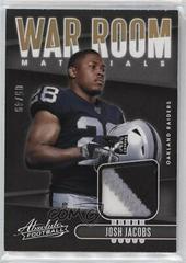 Josh Jacobs [Prime] Football Cards 2019 Panini Absolute War Room Materials Prices